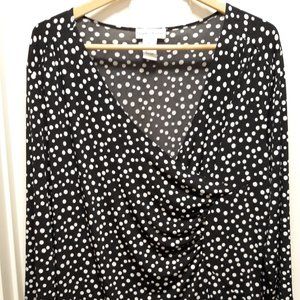 Drapers & Damons Faux Wrap Top, Size L